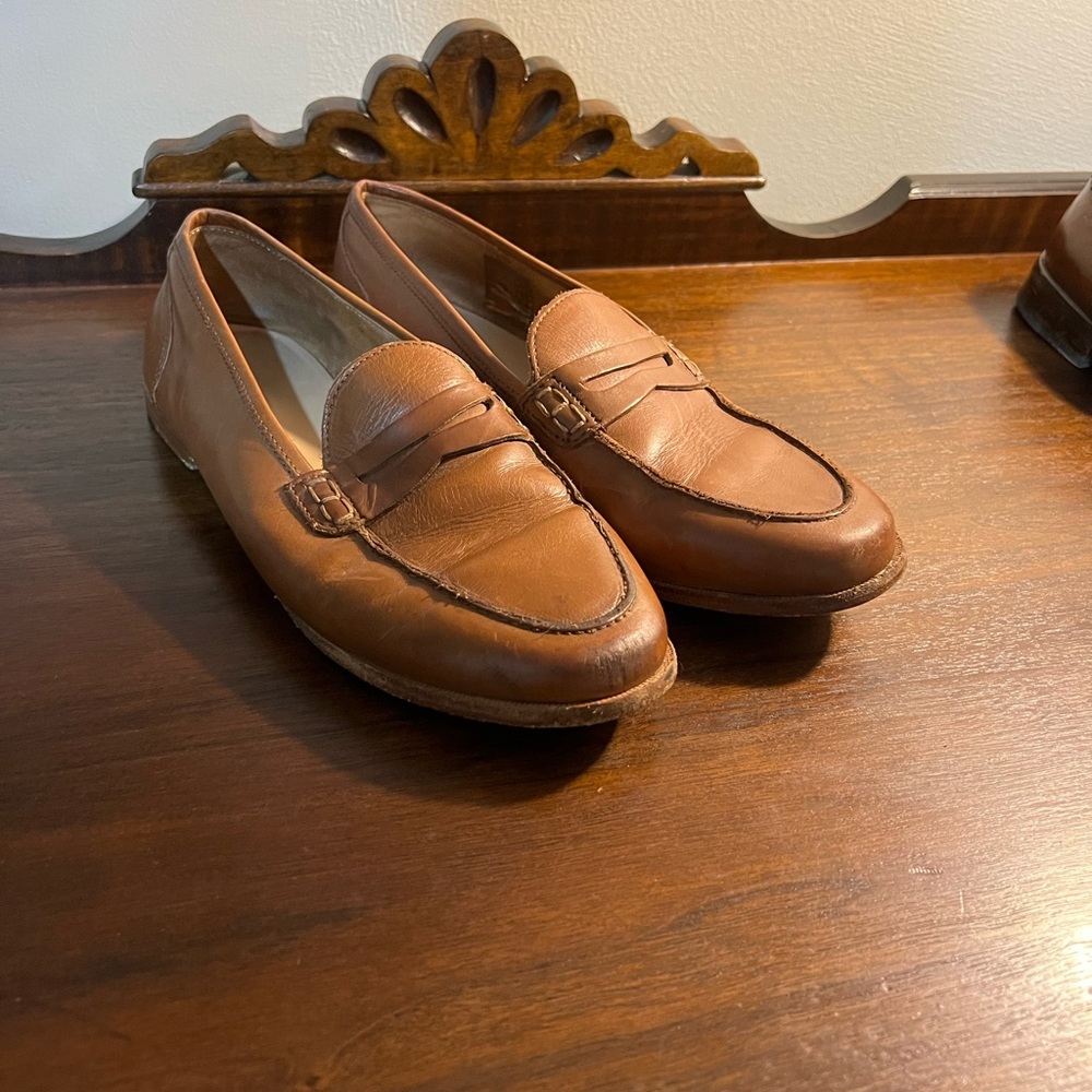 J. Crew Tan Leather Loafers